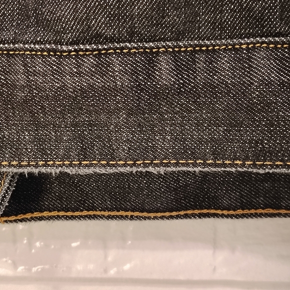 Chico's Platinum Jacket Dark Gray Denim Women Size 1 (Medium) Pleated Front - Picture 8 of 10